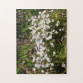 ブルーツチニーブルーの花油絵画写真 ジグソーパズル (縦)