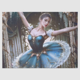 ブルーツツのバレエダンサー誕生日ギフトラップ 薄葉紙