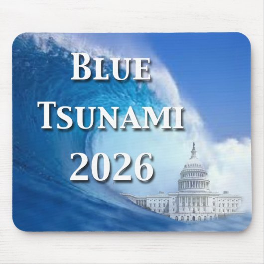 ブルーツナミ選挙2026 マウスパッド (正面)