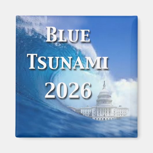 ブルーツナミ選挙2026 マグネット (正面)
