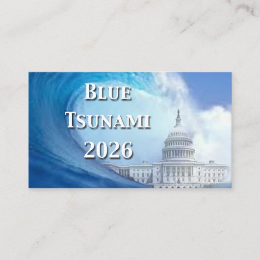 ブルーツナミ選挙2026 名刺 (正面)