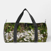 ブルーツミニフラワーオイルペイパーソナライズされたティング ダッフルバッグ (裏面)
