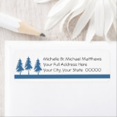 ブルーツリーインフォーマルな手書きルック結婚ズ ラベル (インサイチュ)