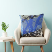 ブルーツリーズデザインレトロ装飾用クッション クッション (椅子)