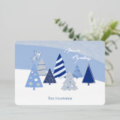 ブルーツリーズフォイルホリデーカード 箔シーズンカード (立ち正面)