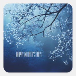 ブルーツリーツインマザーの日 スクエアシール