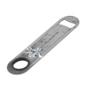 ブルーツリーハートパーソナライズされたボトルオープナー スピード栓抜き (正面アングル)