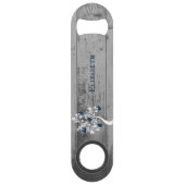 ブルーツリーハートパーソナライズされたボトルオープナー スピード栓抜き (正面)