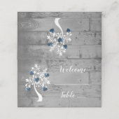 ブルーツリーハート披露宴座席表 プレイスカード (外部開封)