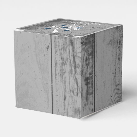 ブルーツリーハート結婚式の引き出物ボックス フェイバーボックス (正面サイド)