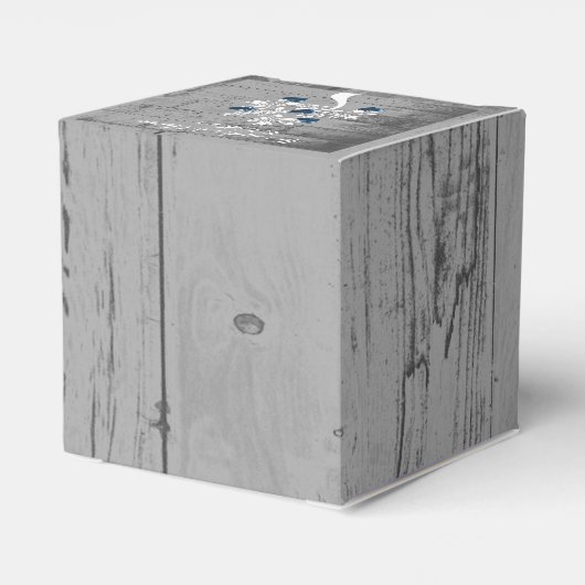 ブルーツリーハート結婚式の引き出物ボックス フェイバーボックス (裏面サイド)