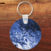 ブルーツリー抽象芸術 キーホルダー (正面)