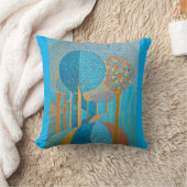 ブルーツリー装飾用クッション クッション (ブランケット)