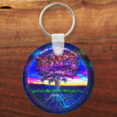 ブルーツリー・オブ・ライフ キーホルダー (正面)