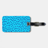 ブルーツートーン水玉模様 ラゲッジタグ (裏面横)