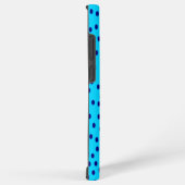 ブルーツートーン水玉模様 SAMSUNG GALAXYケース (右側面)