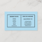 ブルーツールのハンディマンサービスの名刺 名刺 (裏面)