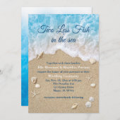 ブルーツーレスフィッシュインザシー結婚式招待状 招待状 (正面/裏面)