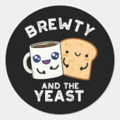 ブルーティとイーストおもしろい映画プンダークBG ラウンドシール (正面)