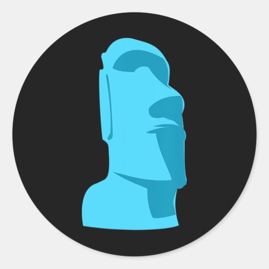 ブルーティキモアイイースターアイランドハワイアンルアウ（ハワイ式宴会）ギフト ラウンドシール (正面)