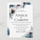 ブルーティスルアネモン結婚式招待状 招待状 (正面/裏面)