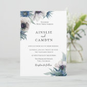 ブルーティスルアネモン結婚式招待状 招待状 (スタンド正面)