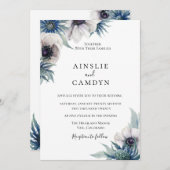 ブルーティスルアネモン結婚式招待状 招待状 (正面/裏面)