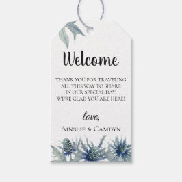 ブルーティスル結婚ズ歓迎バッグ ギフトタグ