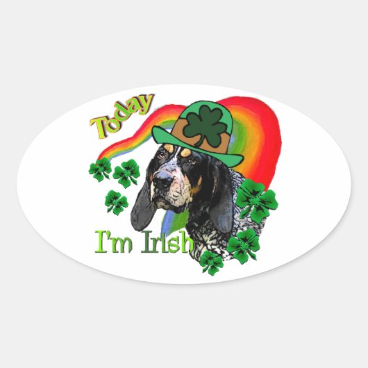 ブルーティッククーンハウンドSt patricks 楕円形シール (正面)