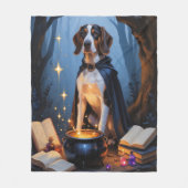 ブルーティックコお洒落ンハウン絵を描ズ フリースブランケット (正面)