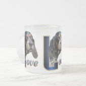 ブルーティックコンハウンドギフト フロストグラスマグカップ (正面左)