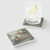 ブルーティックコンハウンドクリスマスフェスティバル航海 ストーンコースター (横)