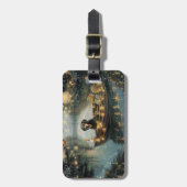 ブルーティックコンハウンドクリスマスフェスティバル航海 ラゲッジタグ (正面縦)