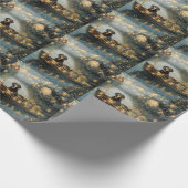 ブルーティックコンハウンドクリスマスフェスティバル航海 ラッピングペーパー (角)