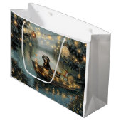 ブルーティックコンハウンドクリスマスフェスティバル航海 ラージペーパーバッグ (正面アングル)