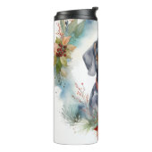 ブルーティックコンハウンドクリスマスリースフェスティバルカップ タンブラー (回転左)