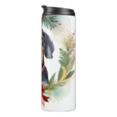 ブルーティックコンハウンドクリスマスリースフェスティバルカップ タンブラー (回転右)