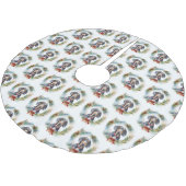 ブルーティックコンハウンドクリスマスリースフェスティバルカップ ブラッシュドポリエステルツリースカート (アングル)