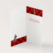 ブルーティックコンハウンドクリスマス犬レッドバッファロープレイド (内部)