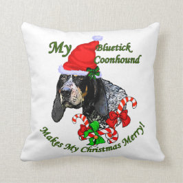 ブルーティックコンハウンドクリスマス クッション