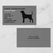 ブルーティックコンハウンドシルエットオンウッドスタイル 名刺 (正面/裏面)