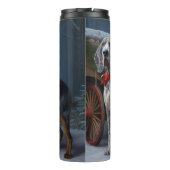 ブルーティックコンハウンドスノーイークリスマスデコール タンブラー (裏面)