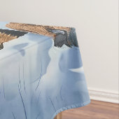 ブルーティックコンハウンドドウィンターワンダーランドクリスマス テーブルクロス (インサイチュ)