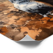 ブルーティックコンハウンドドッグアートプリントポスター ポスター (角)