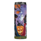 ブルーティックコンハウンドドッグスパンプキンハロウィンおもしろい タンブラー (裏面)
