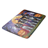 ブルーティックコンハウンドドッグスパンプキンハロウィンおもしろい バスマット (アングル)