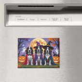 ブルーティックコンハウンドドッグスパンプキンハロウィンおもしろい マグネット (インサイチュ (食洗機))