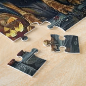 ブルーティックコンハウンドハロウィン不気味 ジグソーパズル (側面)