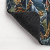 ブルーティックコンハウンドハロウィン不気味 マウスパッド (コーナー)