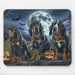 ブルーティックコンハウンドハロウィン不気味 マウスパッド
